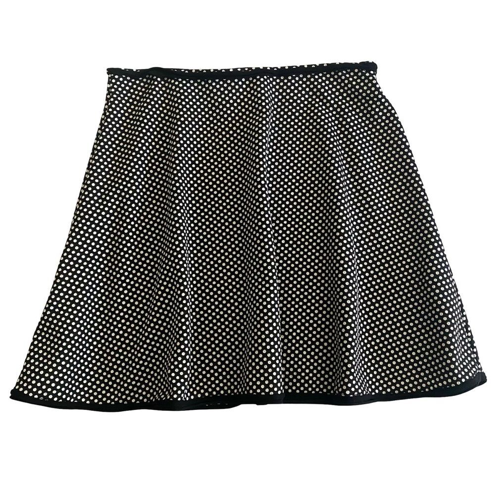 Studio M Polka Dot Mini Skirt Black Size Small